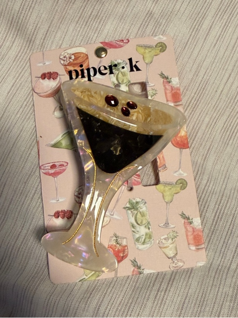 Piper Iridescent Espresso martini hair clip